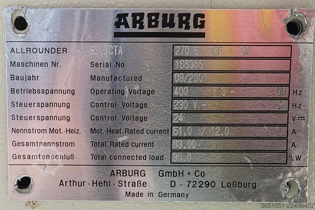 注塑机 ARBURG ALLROUNDER 270 S