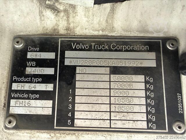 Standard SZM Volvo FH 16.750 6X4T/ FULL AIR/ RETARDER/ LIFTING AXLE