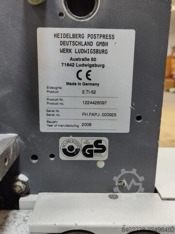 Mašina za savijanje Heidelberg FI 52