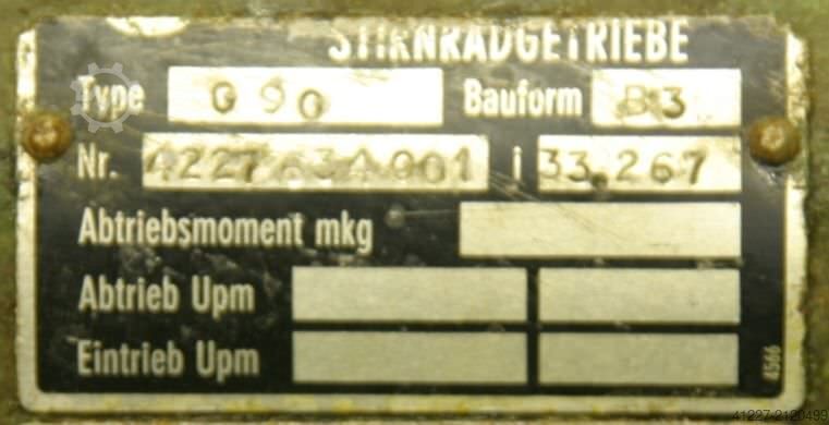 Motor roda gigi yang dapat disetel 0,75 kW 17-102 rpm Becker RF-2