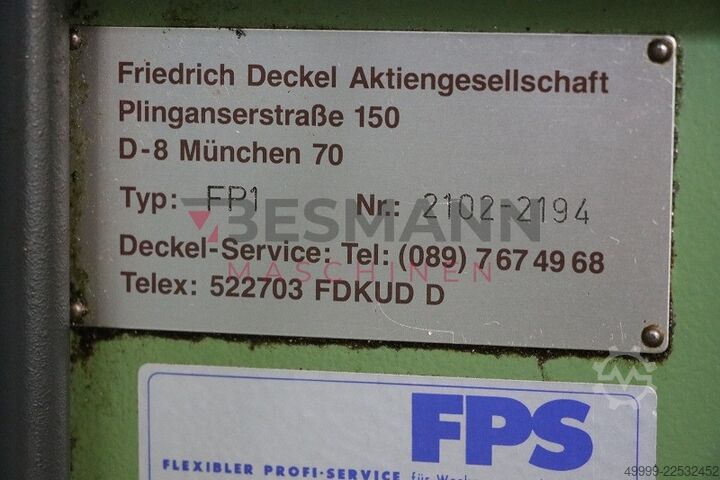 铣床 Deckel FP1 Aktiv