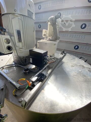1.000 Litre paslanmaz çelik dikey ceketsiz karıştırma tankı. NETZSCH 1000 Litre