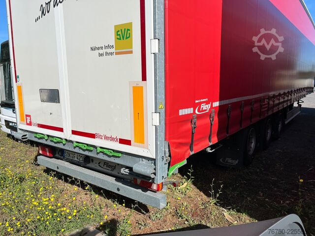Semirremolque abierto con toldo FLIEGL SDS 390 Gardine Mega Code XL/DC 9.5