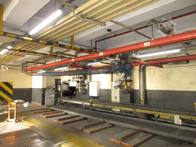 Krāna nojume Krāns Iekštelpu celtnis Krāna skrejceļš Krāna skrejceļš Demag Portalkran Kran KBK2 26x3,4m KBK II Saugheber Vacuumpumpe 2x 50KG