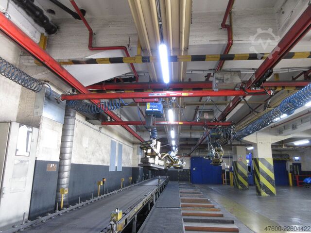 Krāna nojume Krāns Iekštelpu celtnis Krāna skrejceļš Krāna skrejceļš Demag Portalkran Kran KBK2 26x3,4m KBK II Saugheber Vacuumpumpe 2x 50KG