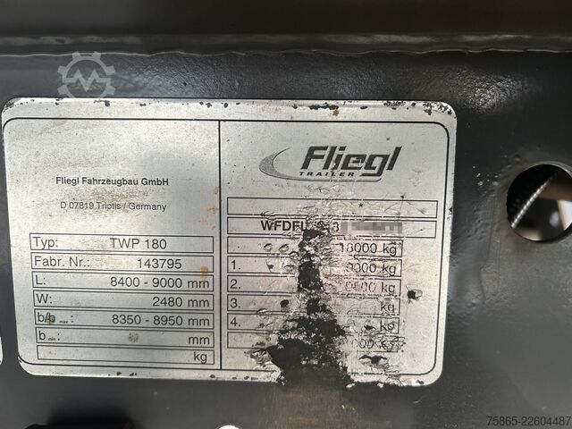 Mala Fliegl TWP180 LZV Wipkar / Mid Axle Trailer / Trailer ...