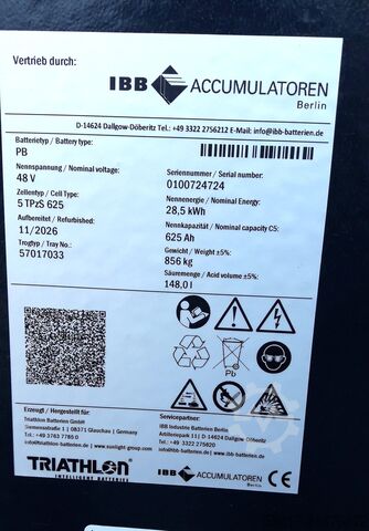 Batteri 48 volt typ 5 PzS 625K  