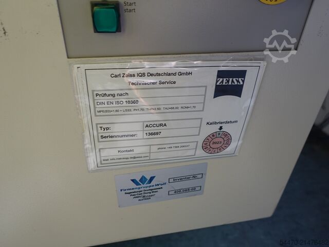 High-precision coordinate measuring machine ZEISS ACCUDRA