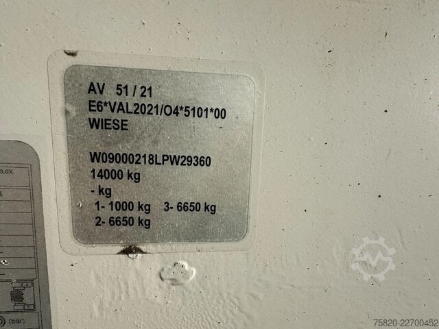 Remorcă tandem Wiese TA 18 OK Wiese TA 18 OK TANDEM AANHANGER