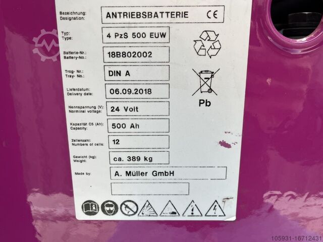 Poikittainen istuimen pinoamislaite Linde L16RDG