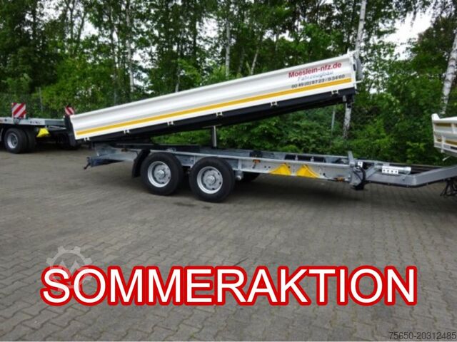 Savirremolkas Möslein TTD 11 Weiß  neuer Tandem 3- Seitenkipper Tieflader-- Neufahrzeug --