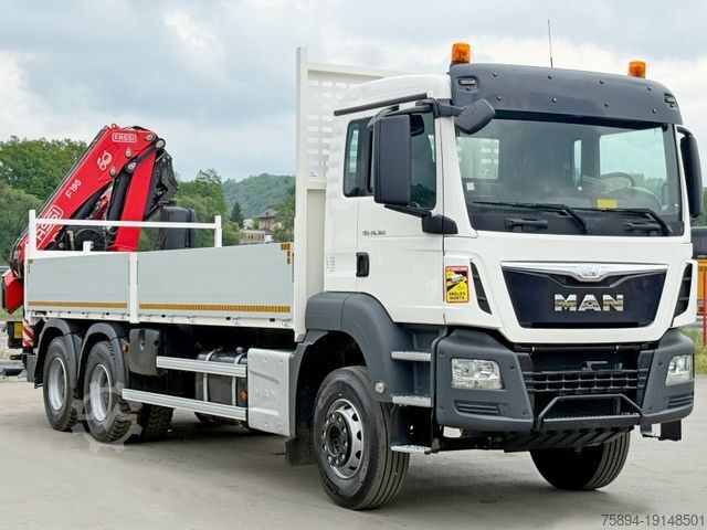 Lastbilmonteret kran MAN TGS 26.360* FASSI F195A.2.24 / FUNK * 6x4 * TOP