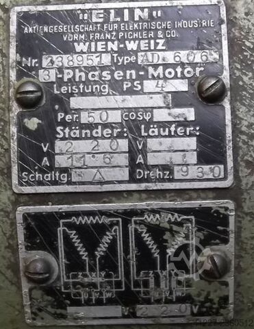 Elektromotor 3 kW 930 U/min ELIN AD606