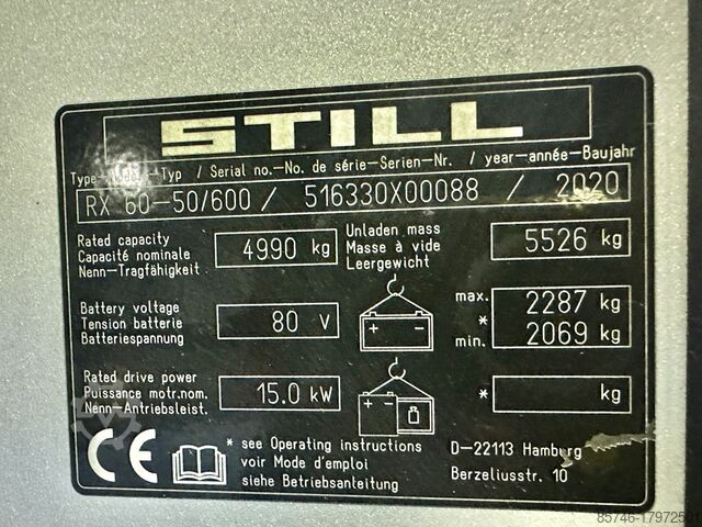 RX 60 - 50 / 600 STILL RX 60 - 50 / 600