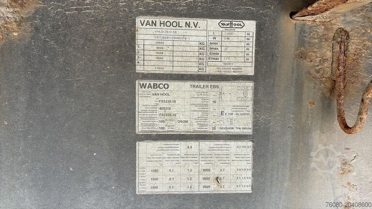 Přívěs na plošinu Van Hool 3B2011 (HOLLAND TRAILER / REMORQUE PAYS BAS)