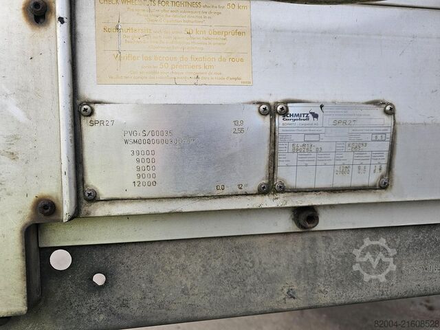 2005 SCHMITZ SPR27/2000 | GALVANOITU ALUSTA | SAF LEVYJARRUT. SCHMITZ SPR27/2000 | GALVANISED  CHASSIS | SAF DISC.