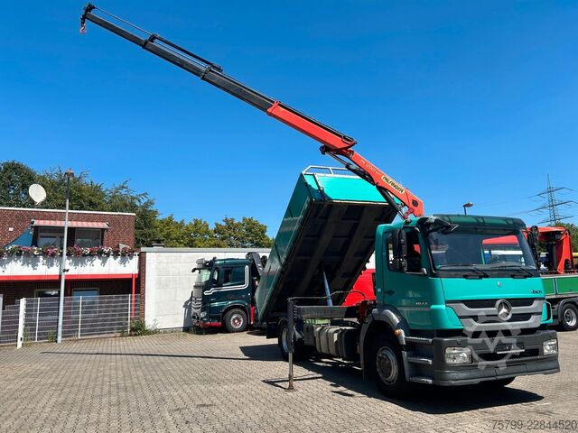 Tre-sidet tipbil MERCEDES-BENZ 1833 Axor  3Skipper + PK 12002 Kran 4x2