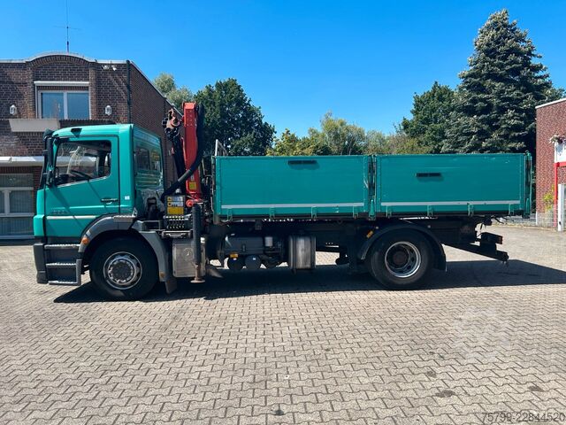 Tre-sidet tipbil MERCEDES-BENZ 1833 Axor  3Skipper + PK 12002 Kran 4x2