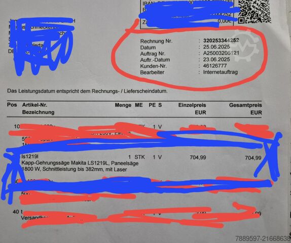 Chop saw Makita LS1219L