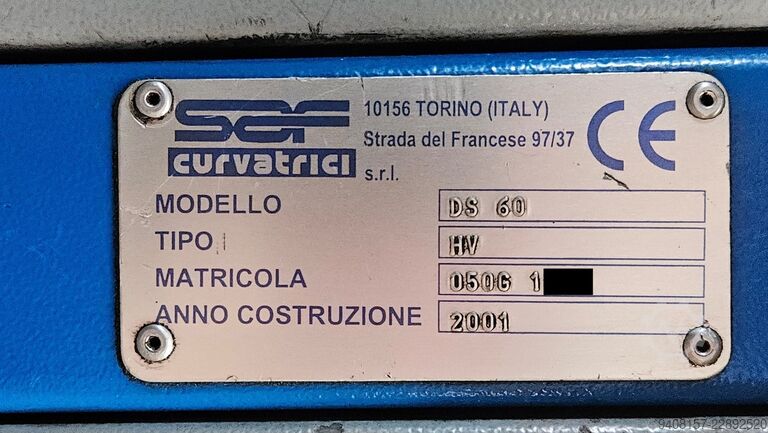  SAF curvatrici (TUWI) DS 60