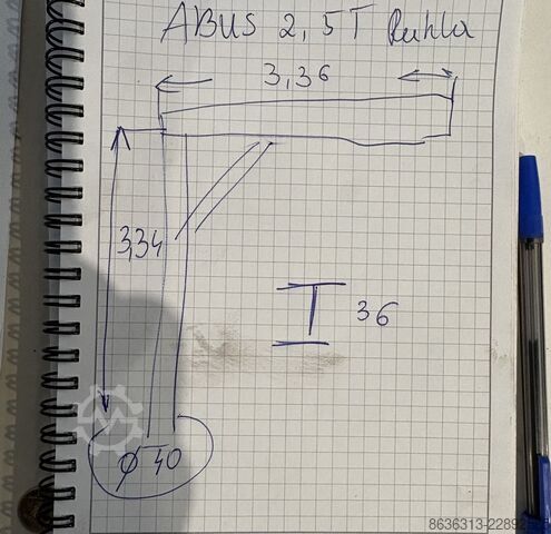 Konsolna dizalica 2,5 t, doseg 3000 mm Abus VS