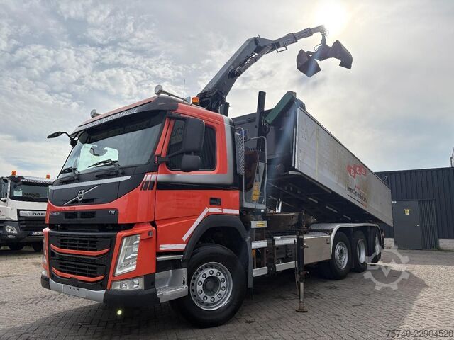 Camião-grua Volvo FM 420 + HMF 1643 Z2---2X EXT. + REMOTE + TIPPE...