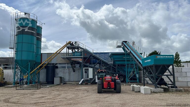 Mobiele betoncentrale 60 m3/h mobile concrete mixing plant 60 m3/h mobile concrete mixing plant