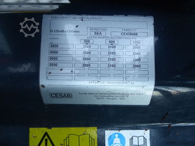 Elektrický 4 -kolesový vysokozdvižný vozík Cesab Toyota 9FBM35T