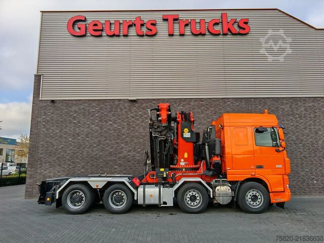 Vrachtwagen met kraan DAF XF 105.510 8X4+ PALFINGER PK 100002+PJ 170 KRAA...
