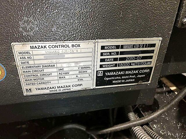 CNC 5-akset bearbejdningscenter Mazak Varuaxis 630-5X II T