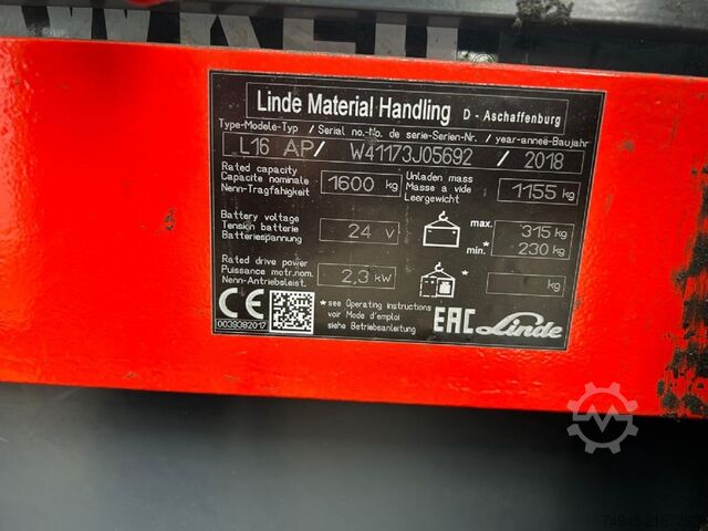 Stivuitor pietonal Linde L16 AP-I