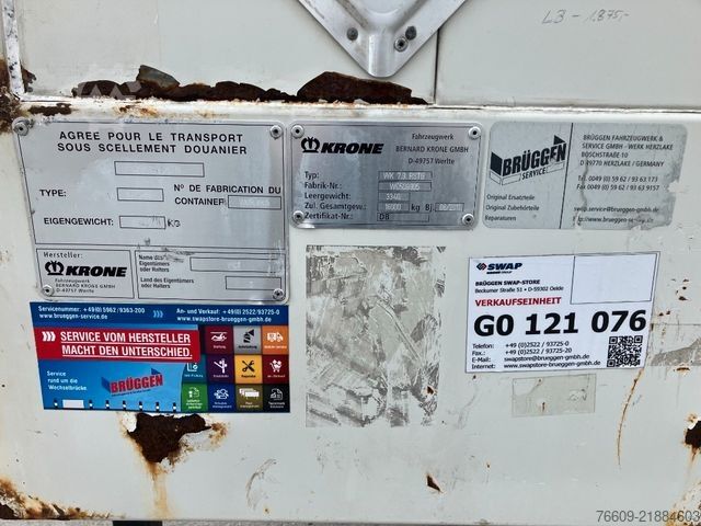 Remolque con caja móvil KRONE Wechselbrücke Koffer