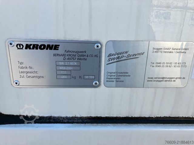 Kėbulas keičiamas priekaba KRONE Wechselbrücke Koffer