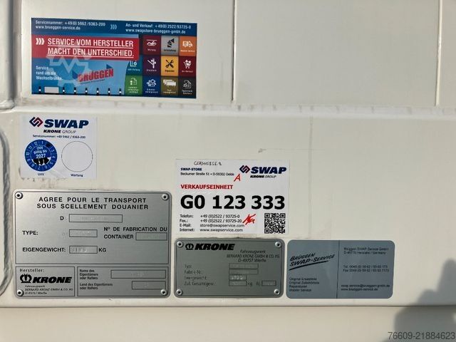 Kėbulas keičiamas priekaba KRONE Wechselbrücke Koffer