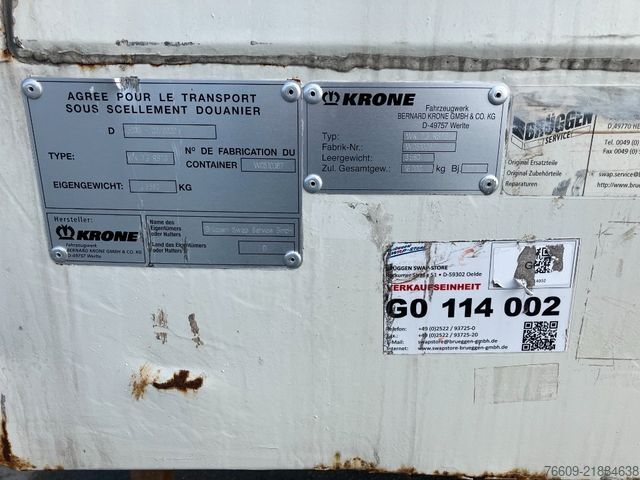 Kėbulas keičiamas priekaba KRONE Wechselbrücke Koffer