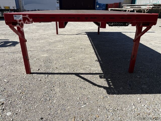 ฐานเปลี่ยนหีบพร้อมกระบะพื้นเรียบสเตชั่้นโหลดด้วยพื้นเรียบ Krone 7,45m BDF Baustoff Multilockrahmen