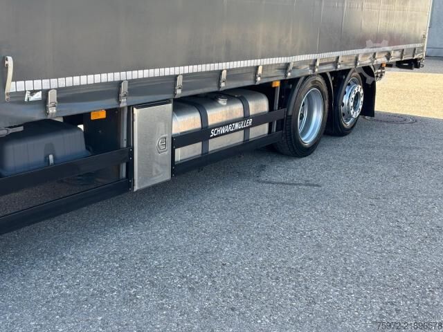 Plattewagen met zeil  Actros 2543LL HUBDACH Curtainsider