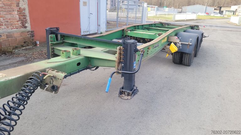 รถพ่วงแบบโรลออฟ Hüffermann HTS 18.77 Tandem Abrollanhänger Scheiben