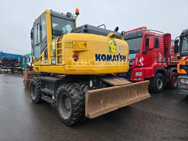 Excavadora móvil KOMATSU PW 148 / NUR 5400h / Lehnhoff MS 10 / 2 Löffel