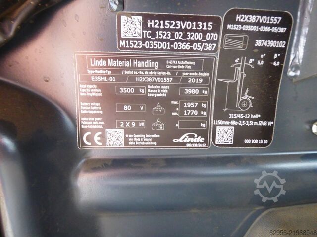 Empilhador eléctrico de 4 rodas Linde E35HL-01