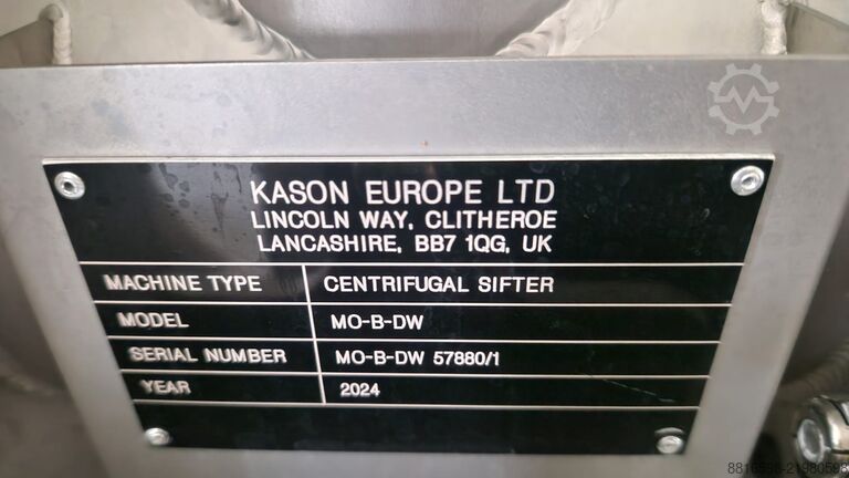 机械脱水设备 Kason Europe Ltd MO-B-DW CENTRIFUGAL SIFTER