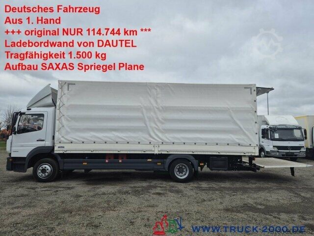 Бортовой грузовик с тентом Mercedes-Benz Atego 1223 L Plane + Spriegel L+R LBW nur 114TKM