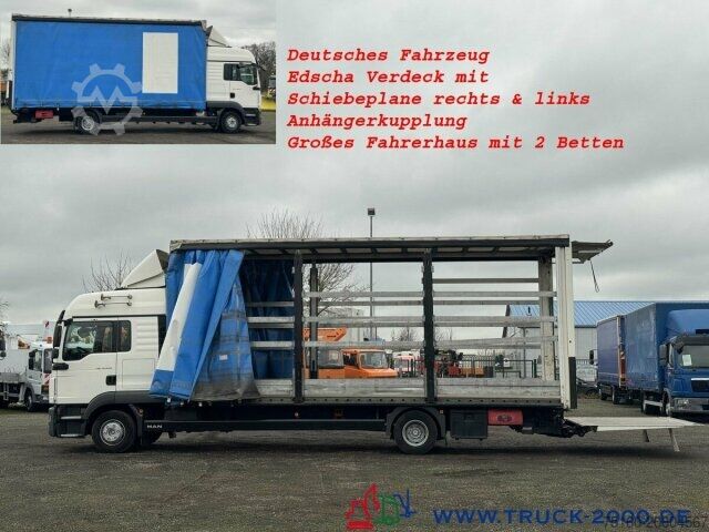 Бортовой грузовик с тентом MAN TGL 12.250 XXL Haus -Edscha Schiebeplane - LBW