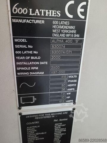CNC-draaibank Harrison Alpha 400s