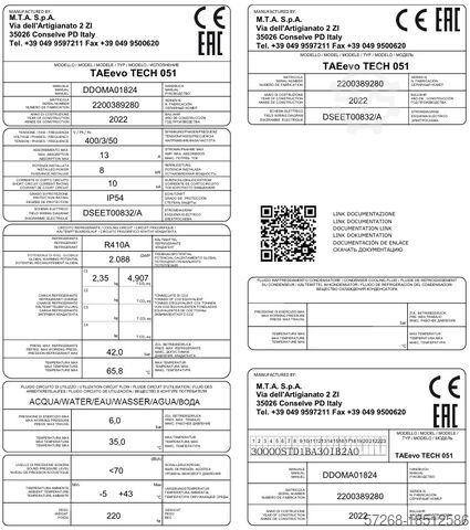Čiler Kühlmaschinen, MTA S.p.A. TAEevo Tech 051 P3 – 13,4 kW