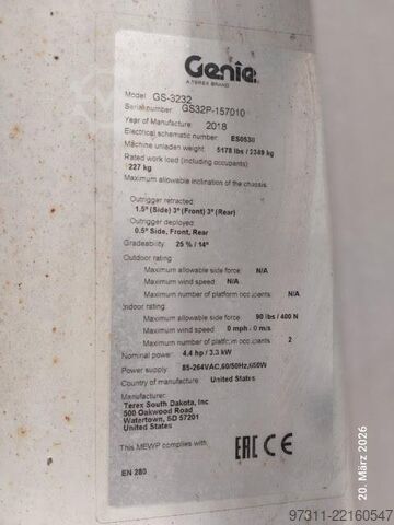 Pont élévateur à ciseaux Genie GS-3232