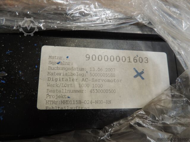 Servo motor de corriente alterna INDRAMAT MHD115B-024-NG0-RN