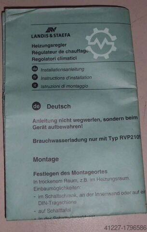 Contrôleur de température Landis Staefa Sigmagyr RVP210.1