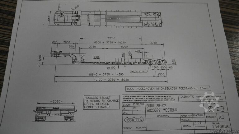 Nízky nakladač Nooteboom EURO-38-02 2 AXLE LOW LOADER