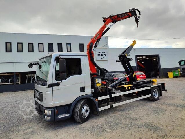  MAN TGL 12.250 Containersysteem Jimeca met kraan Pa...